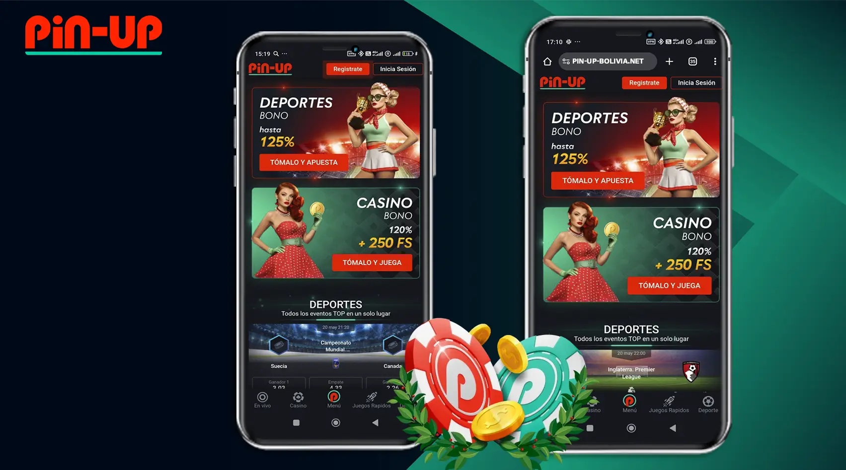Versión Móvil VS App de Pin-Up